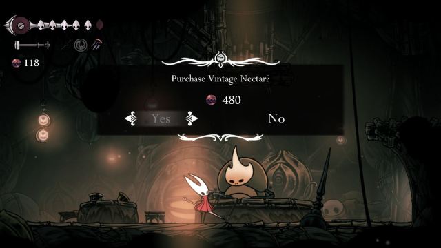 Hollow Knight Silksong vintage nectar location