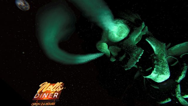 Green skull over nell's diner in phasmophobia