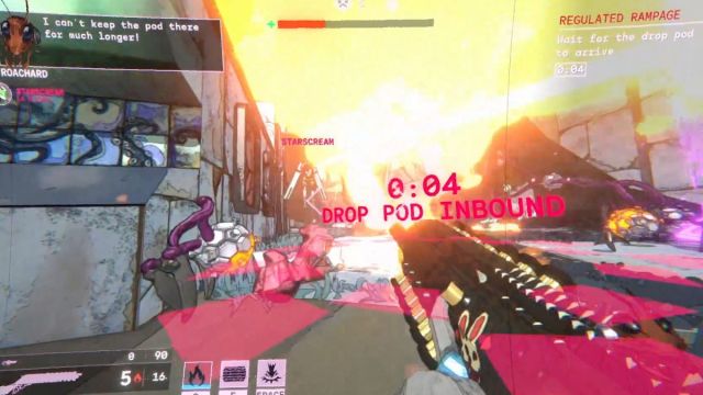 The invisible drop pod glitch in Mycopunk, where the teammate is in the drop pod but the player can't see it.